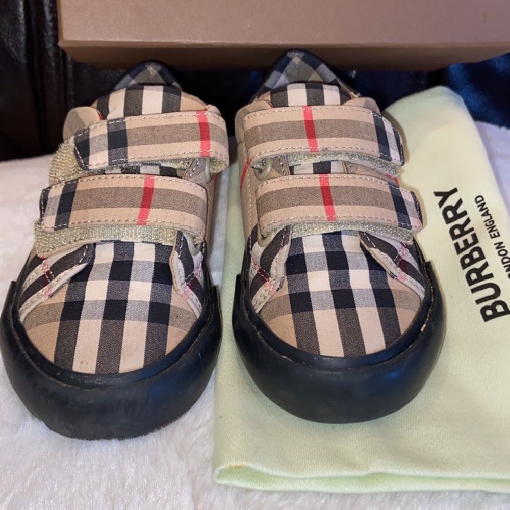 Toddler Burberry checker sneakers
